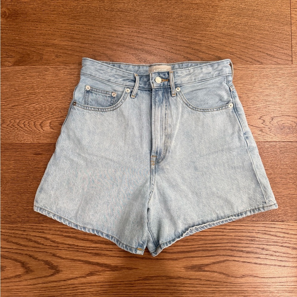 Everlane Light Blue High Rise Jean Shorts